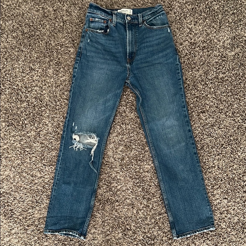 Abercrombie & Fitch Ankle Straight Ultra High Rise